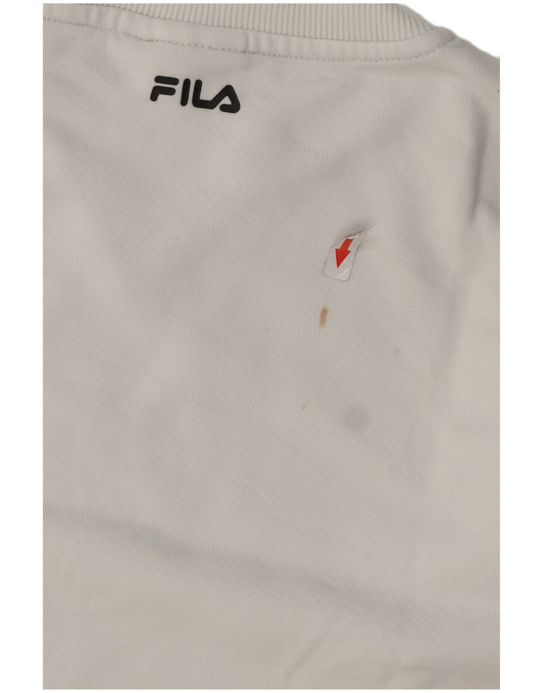 Fila Γυναικείο Φούτερ μεγάλου μεγέθους Jumper UK 10 Μικρό λευκό βαμβακερό