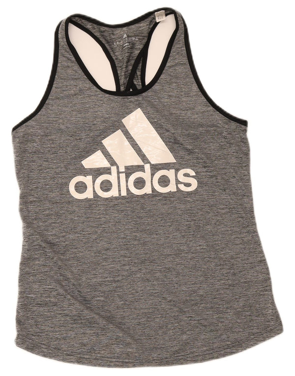 Γυναικείο γραφικό γιλέκο Adidas Top UK 16/18 Large Grey Polyester