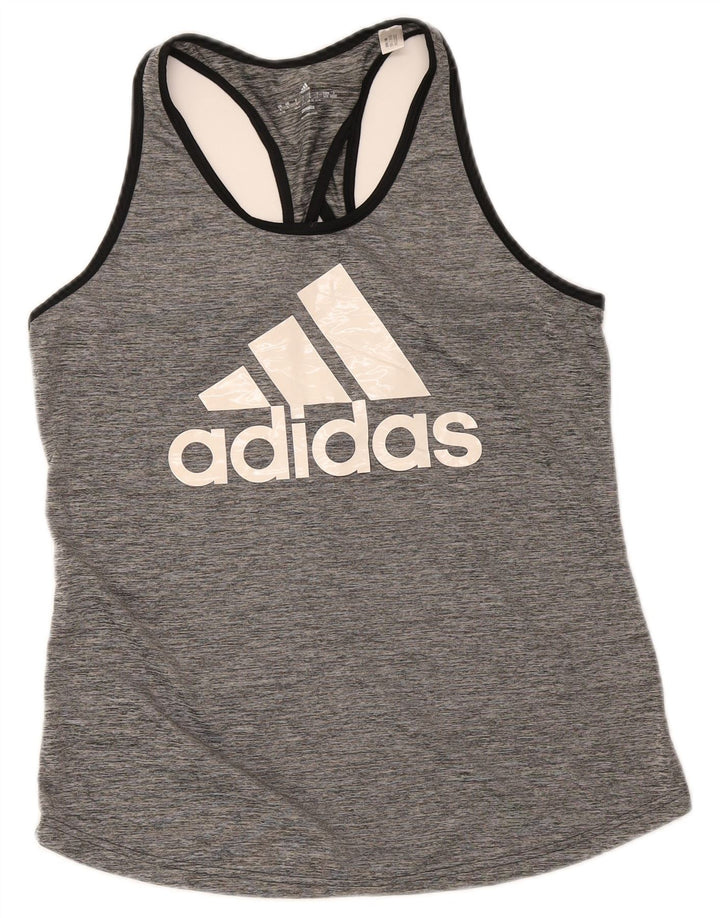 Γυναικείο γραφικό γιλέκο Adidas Top UK 16/18 Large Grey Polyester