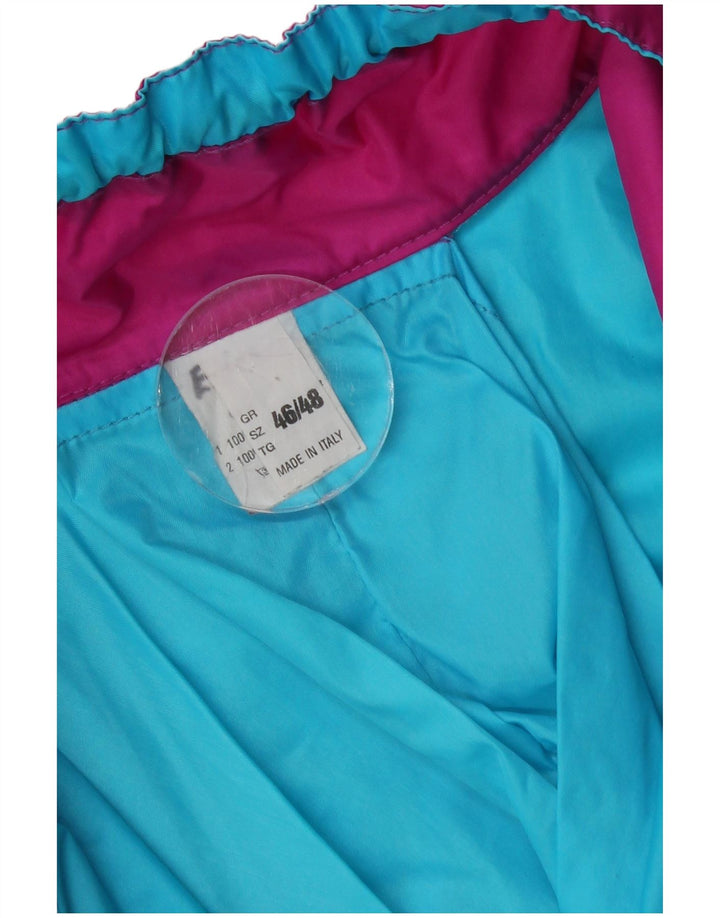 Vintage ανδρικό γραφικό μπουφάν σκι UK 46/48 2XL Blue Colorblock Polyamide