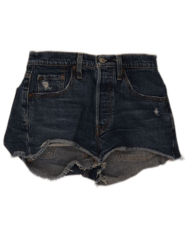 Levi's Womens 501 Denim Hot Pants W26 Small Blue
