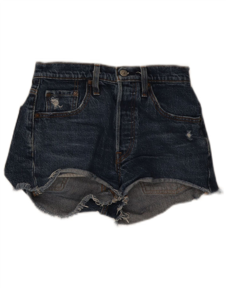 Levi's Womens 501 Denim Hot Pants W26 Small Blue