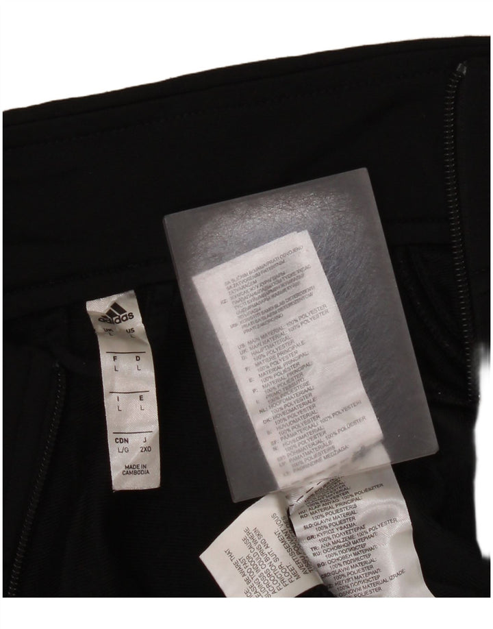 Ανδρική αθλητική φόρμα Adidas Top μπουφάν μεγάλο μαύρο πολυεστέρα