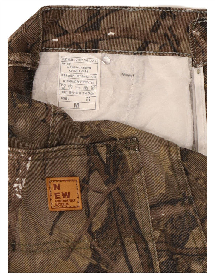 VINTAGE Ανδρικό ίσιο παντελόνι Cargo Medium W30 L27 Καφέ Floral