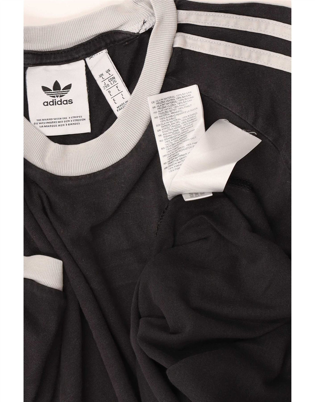 Ανδρικό T-Shirt Adidas Top μεγάλο μαύρο βαμβακερό
