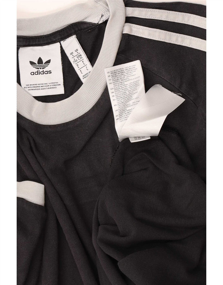 Ανδρικό T-Shirt Adidas Top μεγάλο μαύρο βαμβακερό