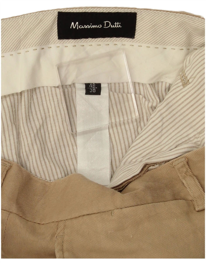 MASSIMO DUTTI Ανδρικό ίσιο παντελόνι EU 48 XL W38 L30 Beige