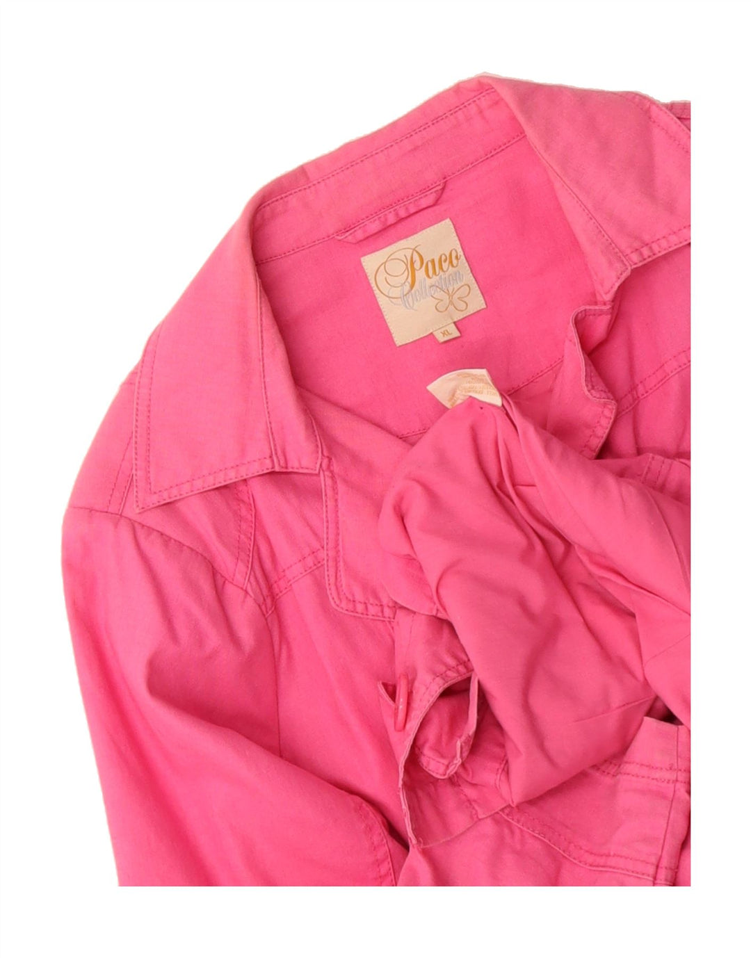 PACO Womens 5 Button Utility Jacket UK 18 XL Pink Cotton Vintage Paco and Second-Hand Paco from Messina Hembry 