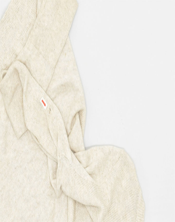 HOLLISTER Mens V-Neck Jumper Sweater Small Beige Cotton | Vintage | Thrift | Second-Hand | Used Clothing | Messina Hembry 