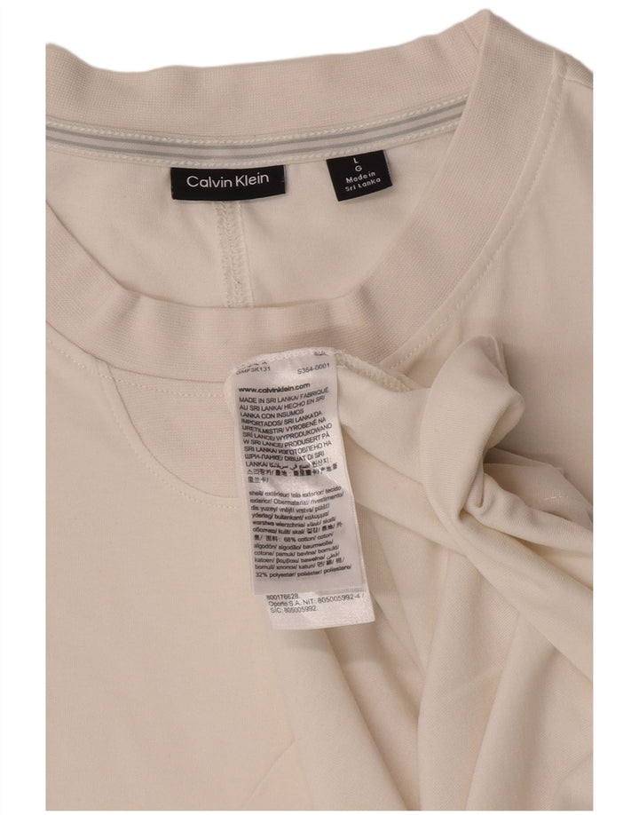 Calvin Klein Ανδρικό T-Shirt Top μεγάλο λευκό βαμβακερό