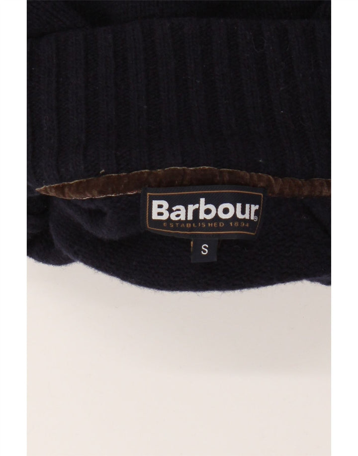 BARBOUR Ανδρικό πουλόβερ με κουμπιά λαιμόκοψης Small Navy Blue