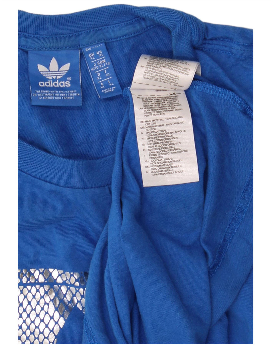 Ανδρικό γραφικό T-Shirt Adidas Top XL Μπλε βαμβακερό