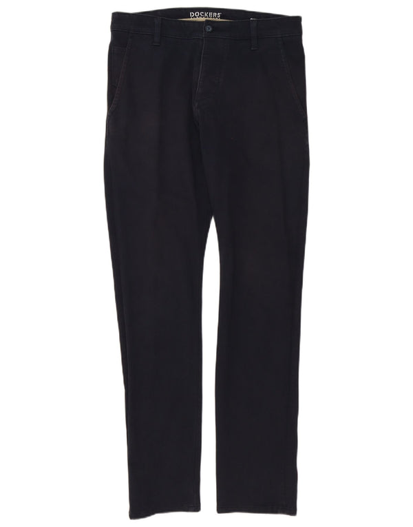 Dockers Mens Slim Chino Παντελόνι W30 L32 Navy Blue Cotton