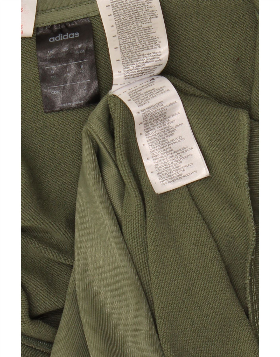 Γραφική αθλητική φόρμα ADIDAS Boys Top Jacket 14-15 Years Green Polyester