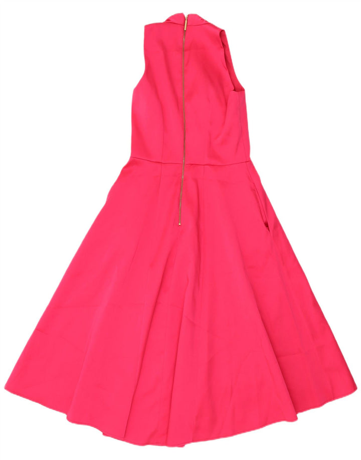 ΝΤΟΥΛΑΠΑ Γυναικείο Αμάνικο Φόρεμα UK 8 Small Pink Polyester