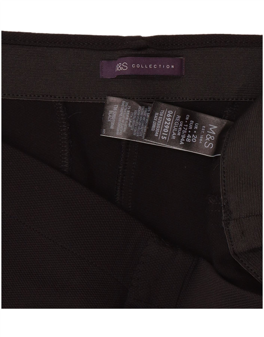 MARKS & SPENCER Γυναικείο Παντελόνι Αναβολέα UK 20 2XL W34 L28 Μαύρο Πολυαμίδιο