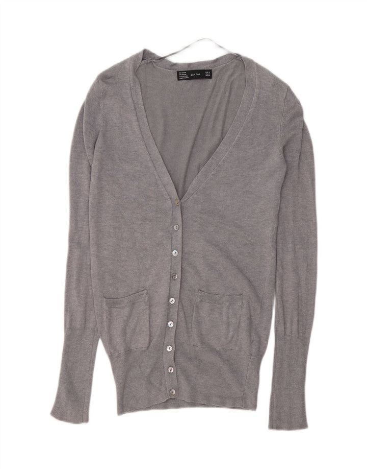 Γυναικεία ζακέτα ZARA UK 10 Small Grey Rayon