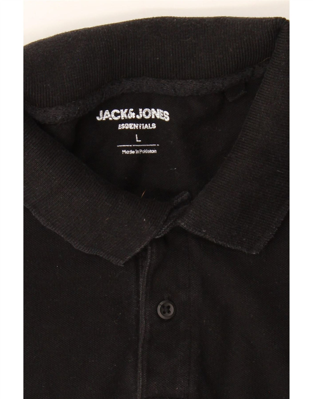 JACK & JONES Mens Polo Shirt Large Black Cotton Vintage Jack & Jones and Second-Hand Jack & Jones from Messina Hembry 
