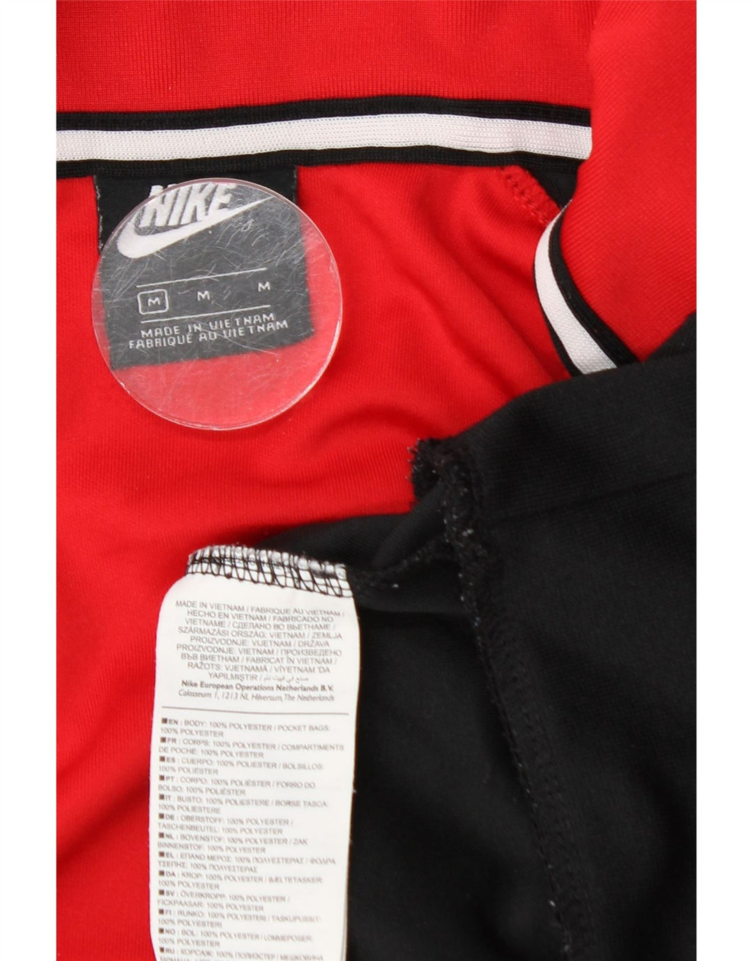 Ανδρικό πουλόβερ φόρμας NIKE Μπουφάν με μεσαίο κόκκινο χρώμα, πολυεστέρας