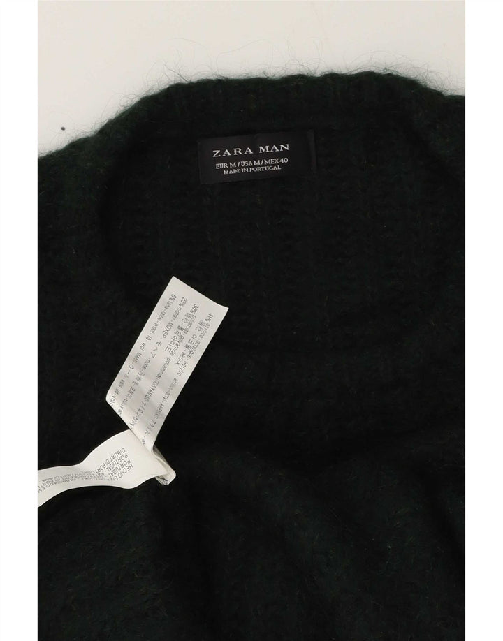 Ανδρικό πουλόβερ Zara Crew Neck Jumper Μεσαίο πράσινο ακρυλικό