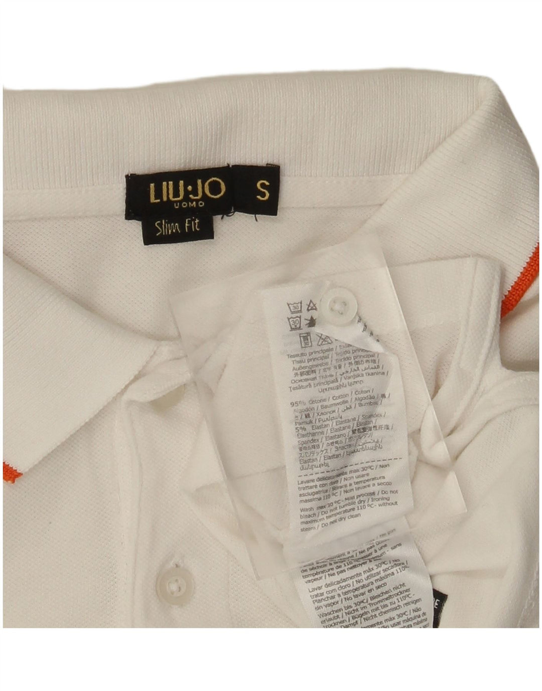 Liu Jo Ανδρικό πουκάμισο Polo Slim Fit Μικρό λευκό βαμβακερό