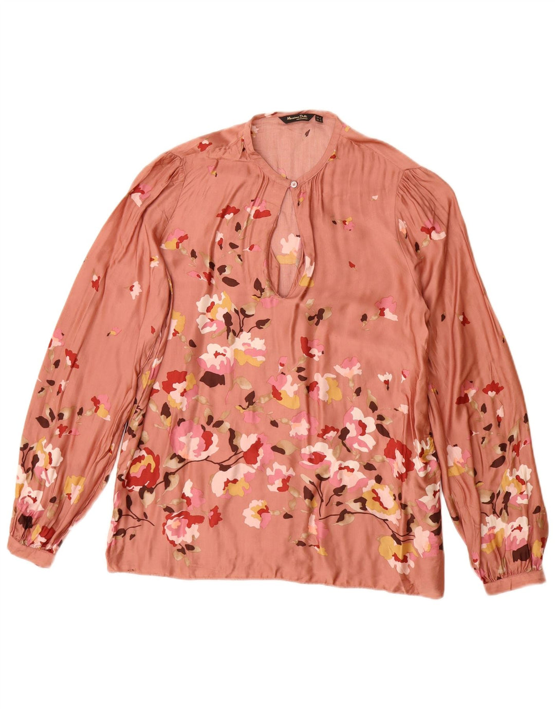 Massimo Dutti Γυναικεία Μπλούζα Top EU 40 Medium Pink Floral Viscose