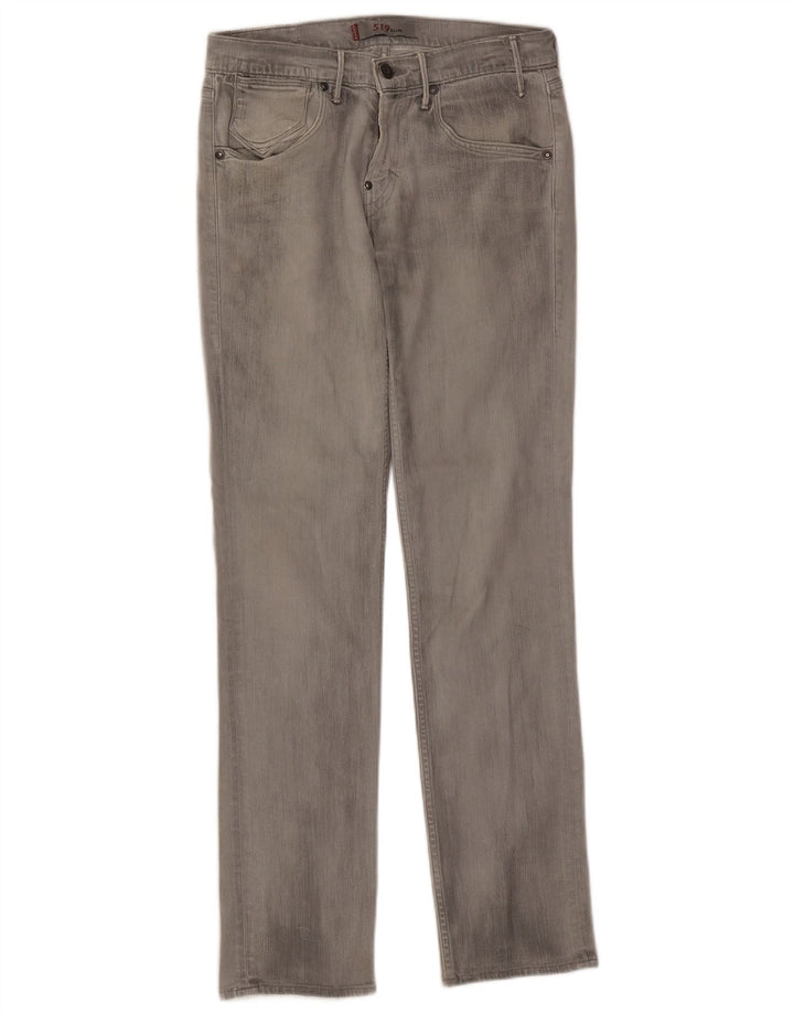 Levi's Womens 519 Slim Jeans W30 L32 Γκρι βαμβακερό
