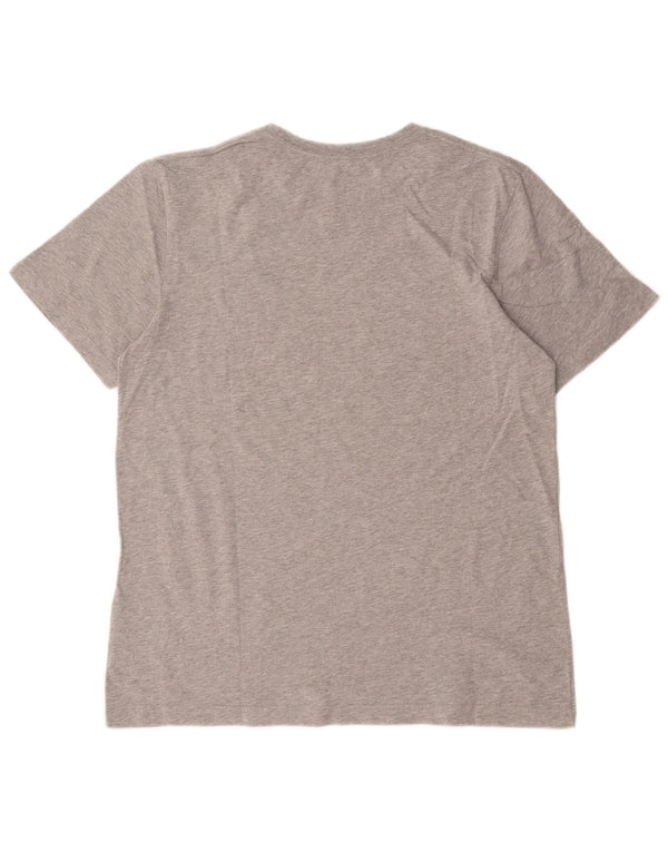 Ανδρικό γραφικό μπλουζάκι Nike Slim Fit 2XL γκρι βαμβακερό