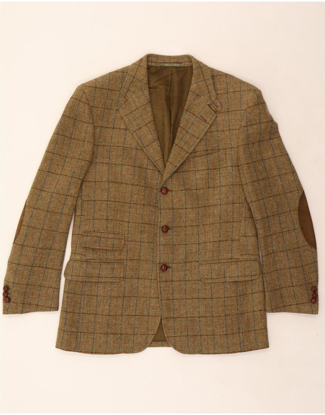 VINTAGE Ανδρικό τζάκετ με 3 κουμπιά σακάκι IT 52 XL Χακί μαλλί