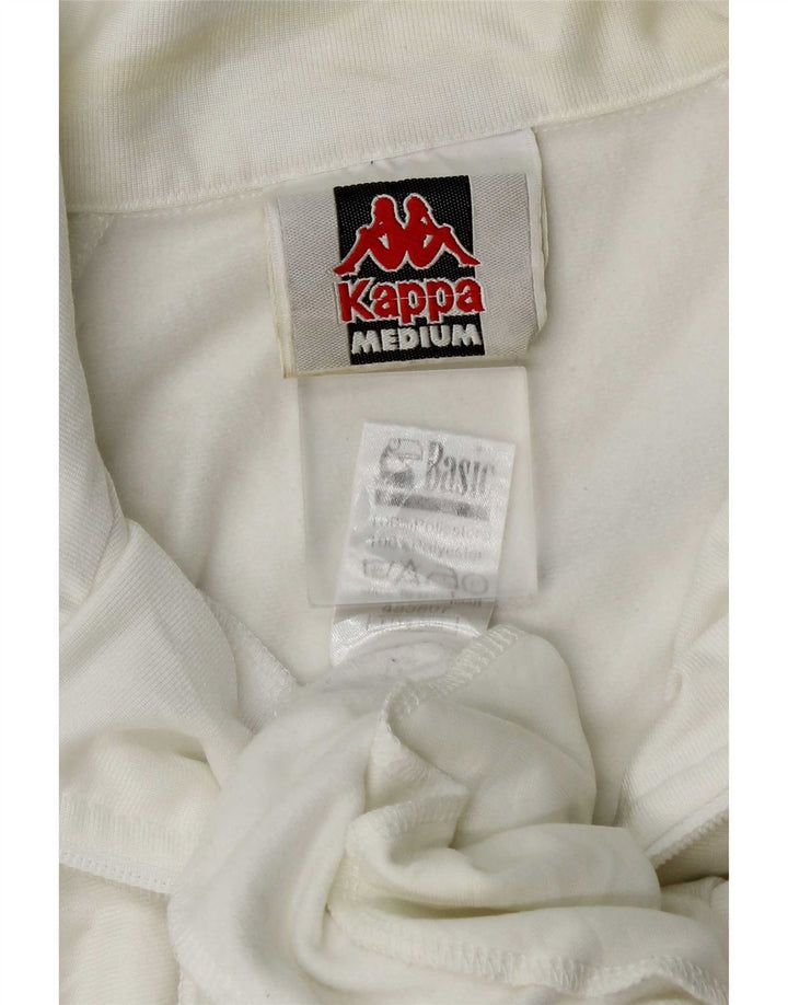 Ανδρική φόρμα με γραφικό φόρμα Kappa Top Jacket μεσαίου λευκού χρώματος πολυεστέρας