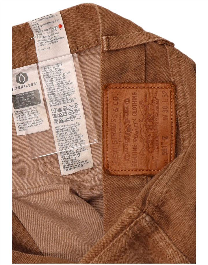 Levi's Mens 551 Straight Jeans W30 L32 Καφέ Βαμβακερό