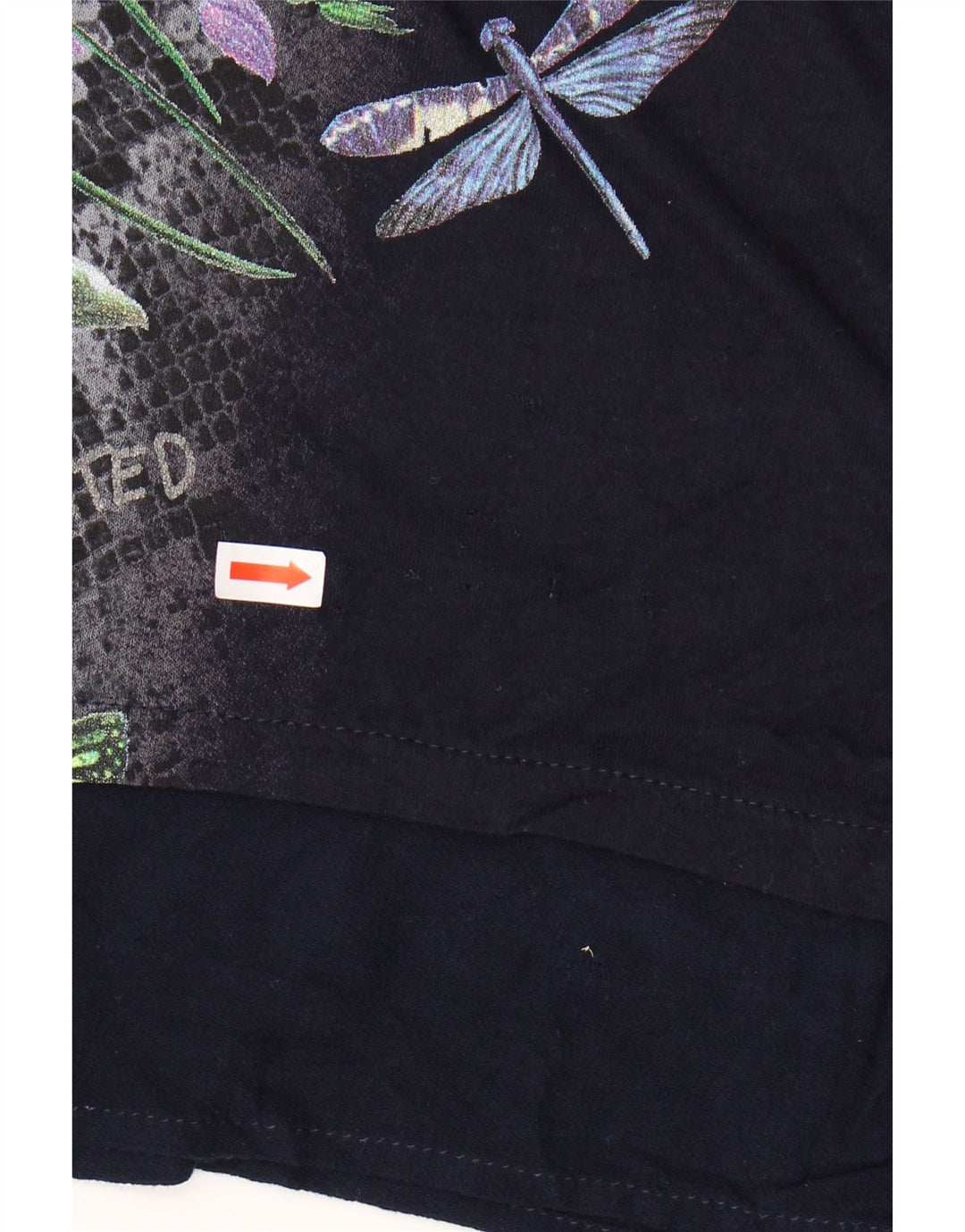 Γυναικείο Desigual Graphic Tunic Top UK 14 Medium Navy Blue Floral