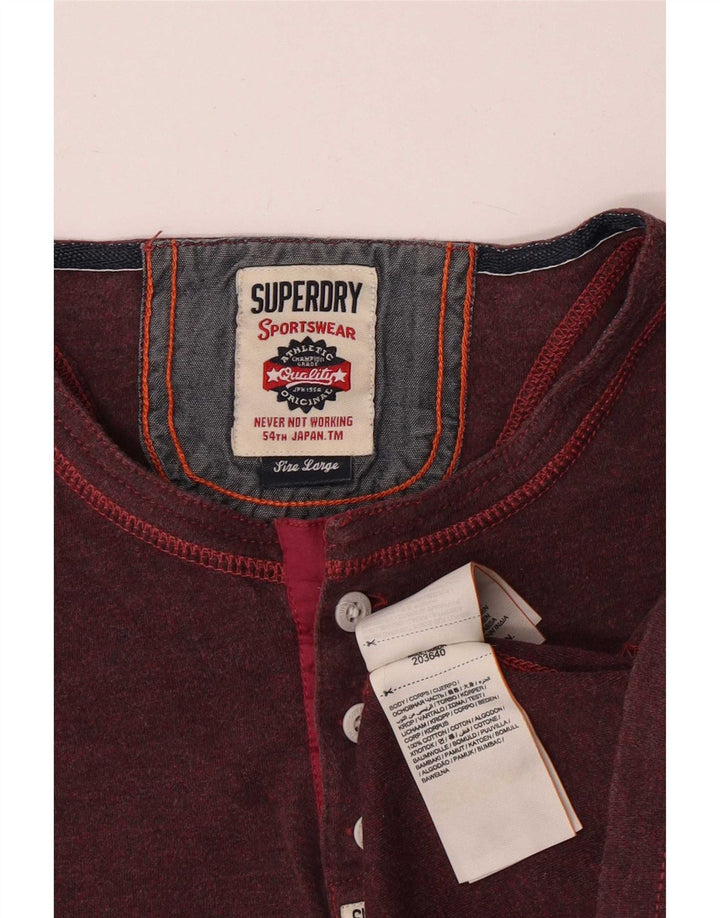 Superdry Ανδρικό μπλουζάκι Slim Fit Μακρυμάνικο μεγάλο βαμβακερό βαμβακερό