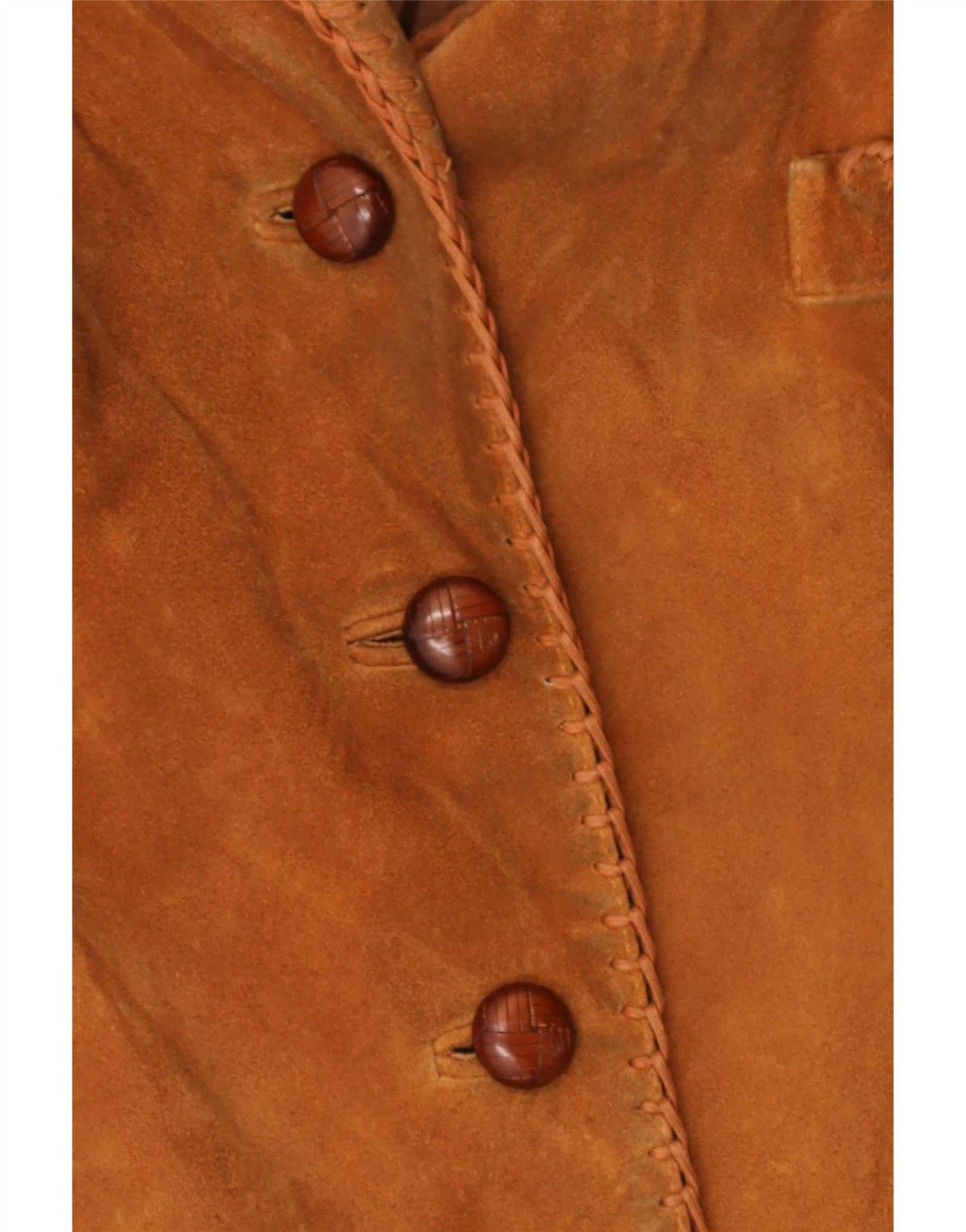 Vintage γυναικείο σουέτ πανωφόρι EU 44 XL Beige δέρμα