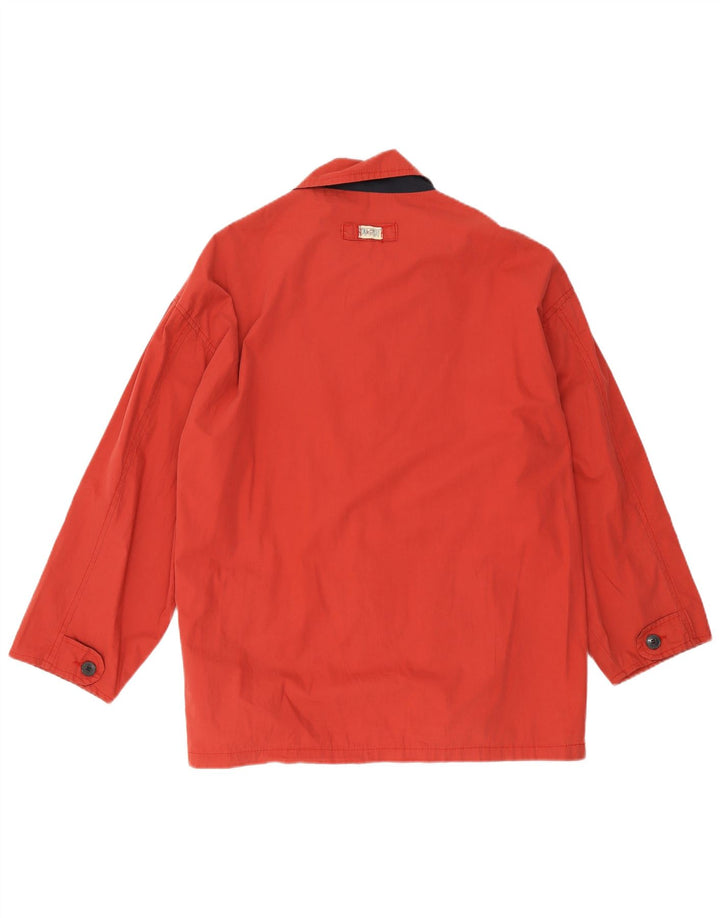 Vintage Ανδρικό Windbreaker Jacket UK 40 μεγάλο κόκκινο βαμβακερό