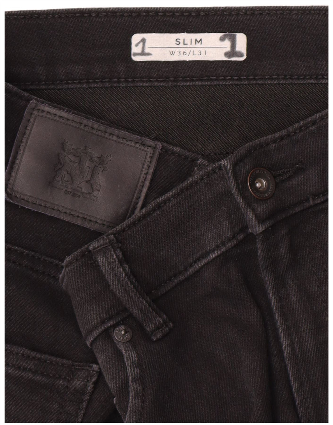 Marks & Spencer Ανδρικό Slim Jeans W36 L31 Μαύρο