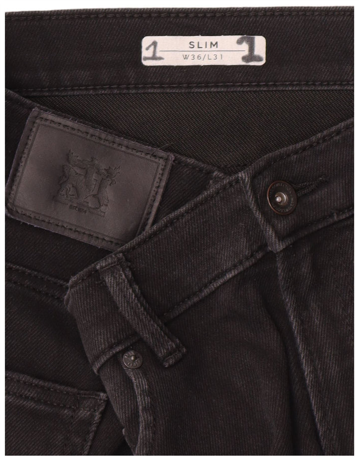Marks & Spencer Ανδρικό Slim Jeans W36 L31 Μαύρο