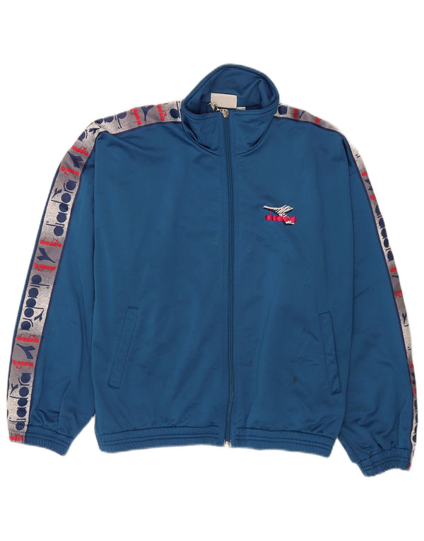Ανδρική φόρμα γραφικών Diadora Top Jacket UK 32 2XS Blue Colourblock