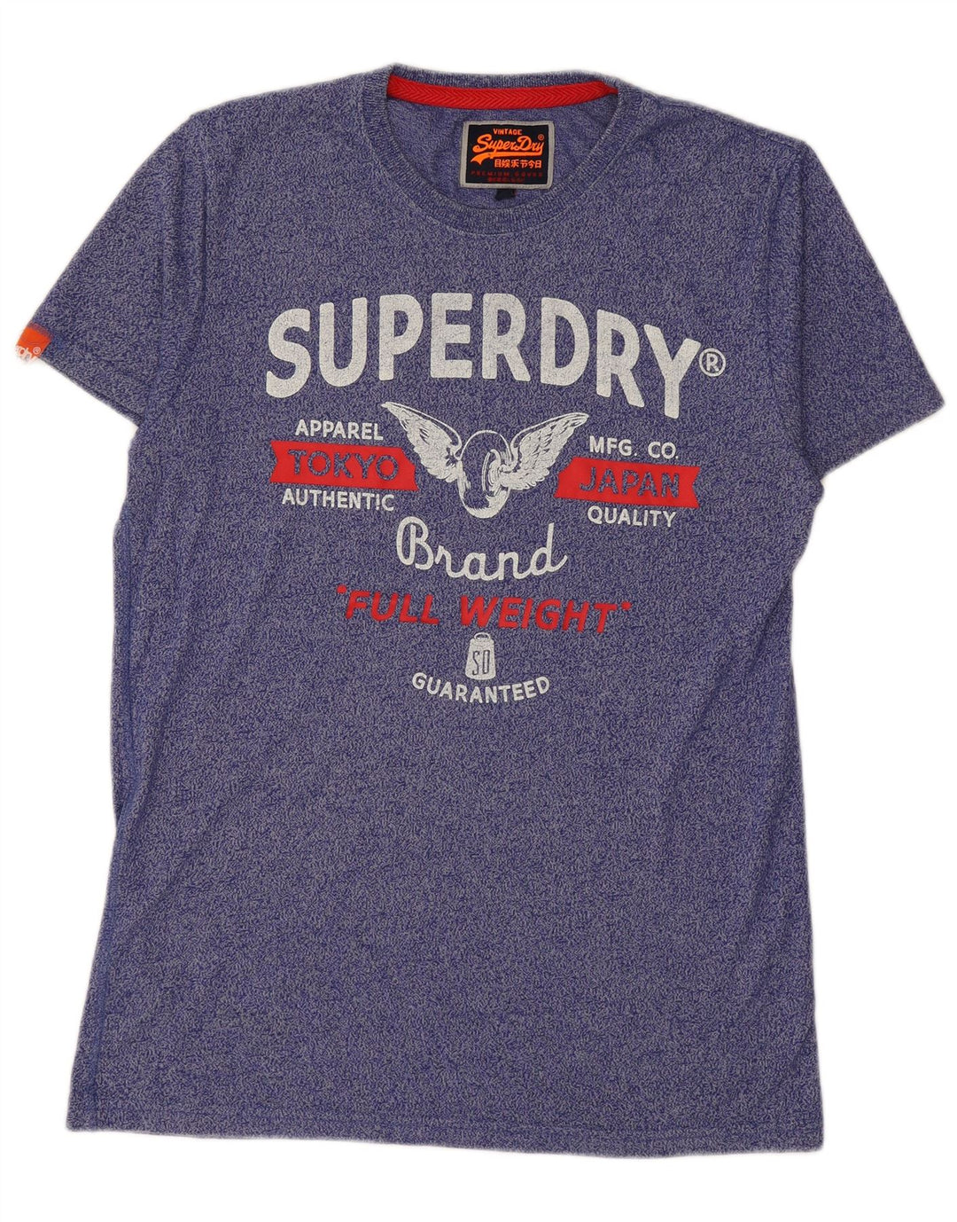 Ανδρικό γραφικό μπλουζάκι SUPERDRY Μπλουζάκι από μεγάλο μπλε βαμβακερό