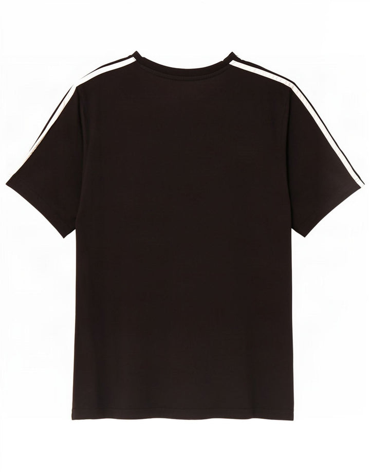 Ανδρικό T-Shirt Adidas Τοπ μεσαίο μαύρο βαμβακερό