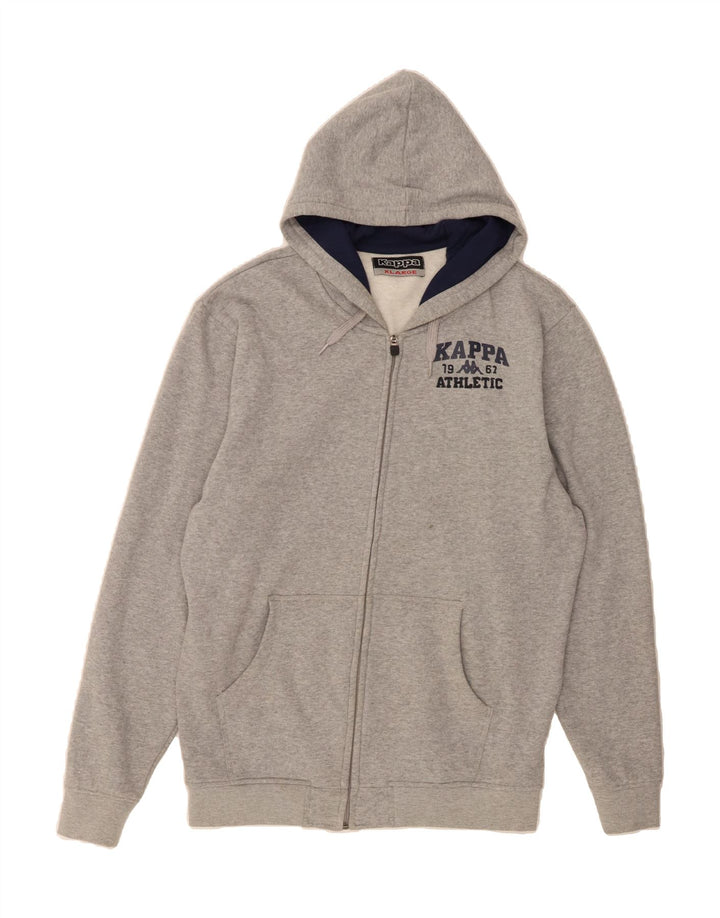 KAPPA Mens Zip Hoodie Sweater XL Grey Cotton Vintage Kappa and Second-Hand Kappa from Messina Hembry 