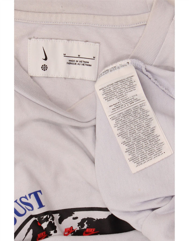 Ανδρικό γραφικό μπλουζάκι NIKE, μεσαίο, βαμβακερό σε λευκό χρώμα