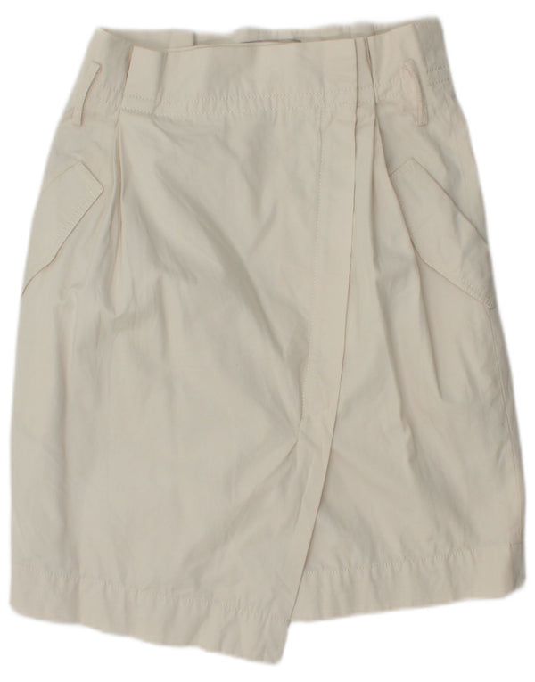 Banana Republic Γυναικεία Wrap Φούστα US 4 Small W28 από λευκό βαμβακερό