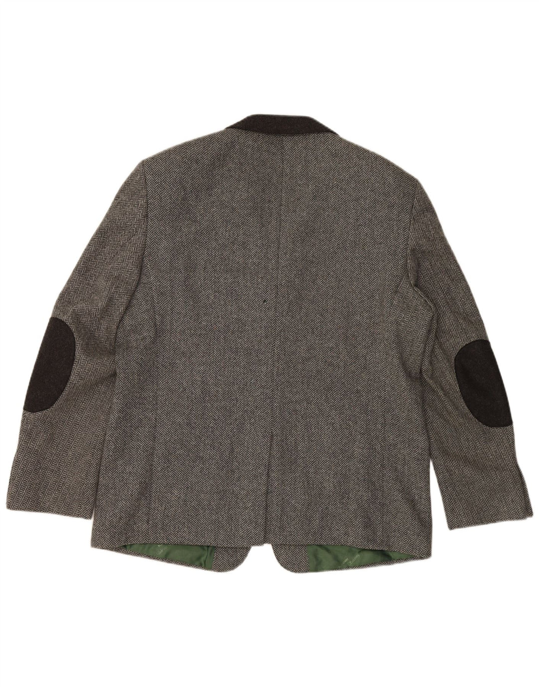 H.MOSER Ανδρικό σακάκι μπλέιζερ με 3 κουμπιά EU 54 2XL Γκρι μαλλί ψαροκόκαλο