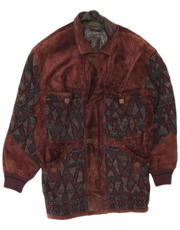 Ανδρικό παλτό Torras Suede Windbreaker EU 56 3XL Καφέ Γεωμετρικό