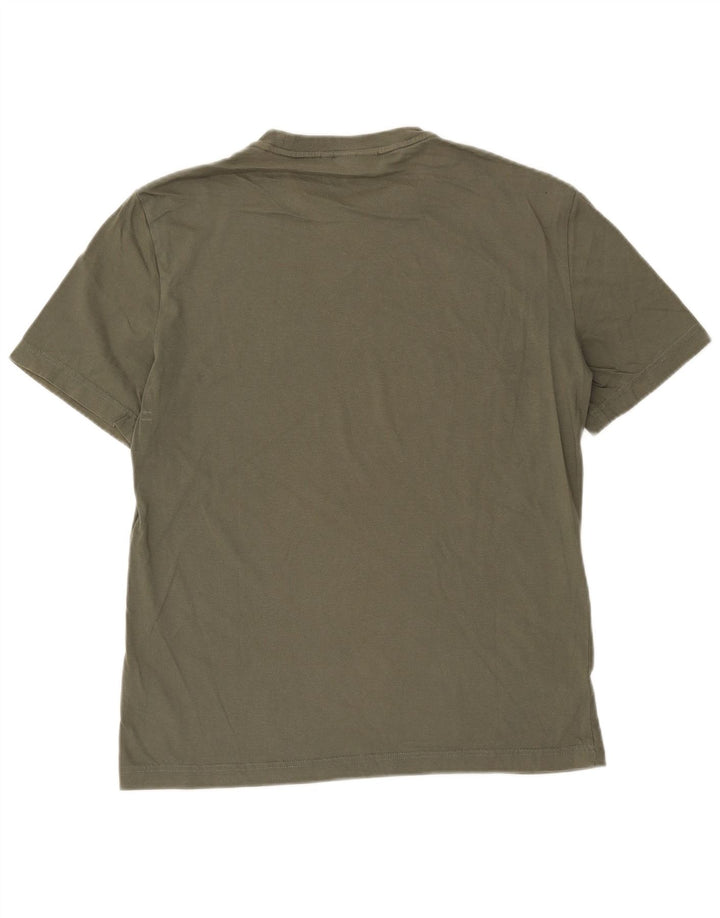 Ανδρικό γραφικό T-Shirt Calvin Klein Τοπ μεσαίο χακί βαμβακερό