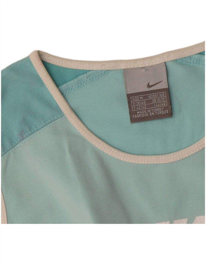 Γυναικείο γιλέκο Nike Crop Graphic Top UK 10/12 Medium Turquoise