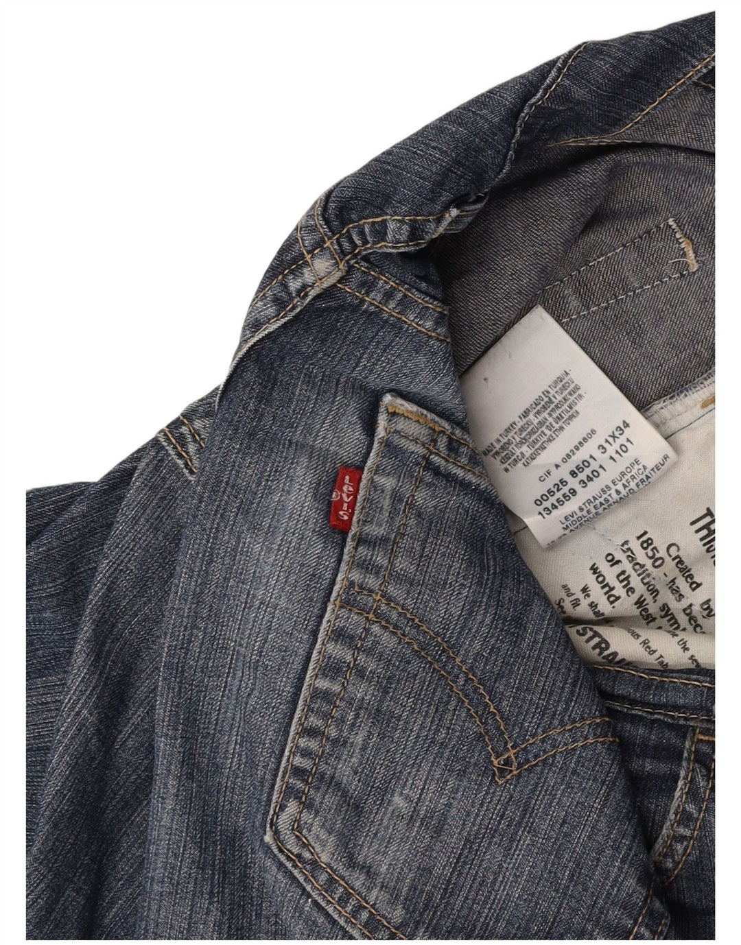 Ανδρικό τζιν σορτς LEVI'S W31 μεσαίο μπλε βαμβακερό