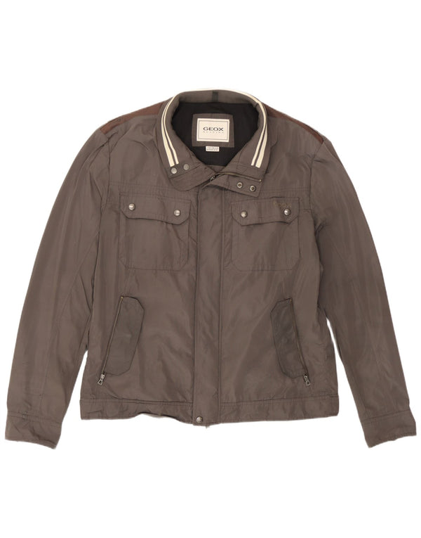Ανδρικό μπουφάν Geox Bomber UK 46 3XL Grey Polyester