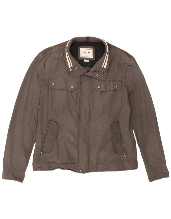 Ανδρικό μπουφάν Geox Bomber UK 46 3XL Grey Polyester